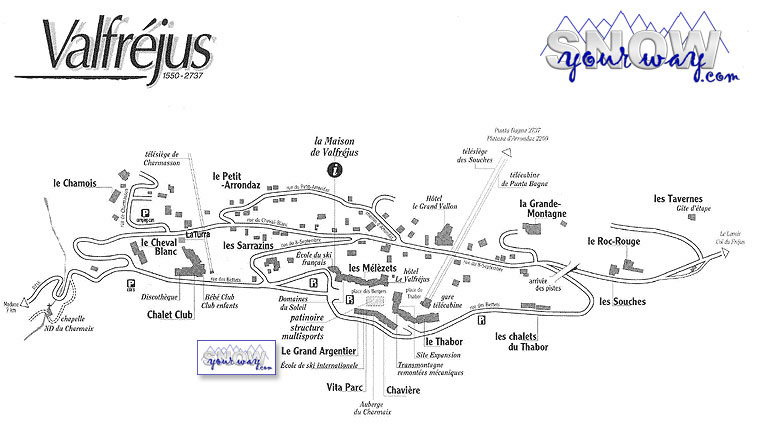 Valfréjus Town Map