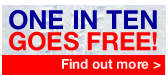 One in ten goes free! Find out more.